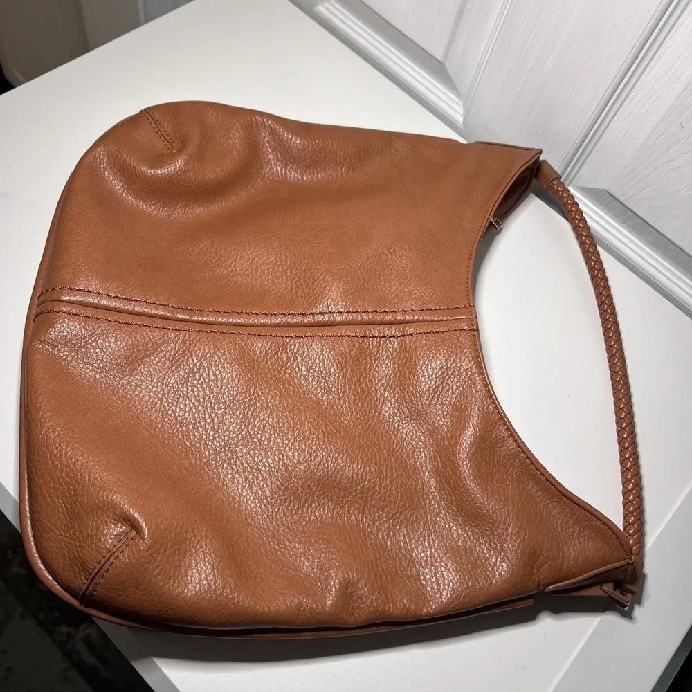 Antik Kraft Camel Slouch Hobo Shoulder Bag Vegan‎ Braided Handle
